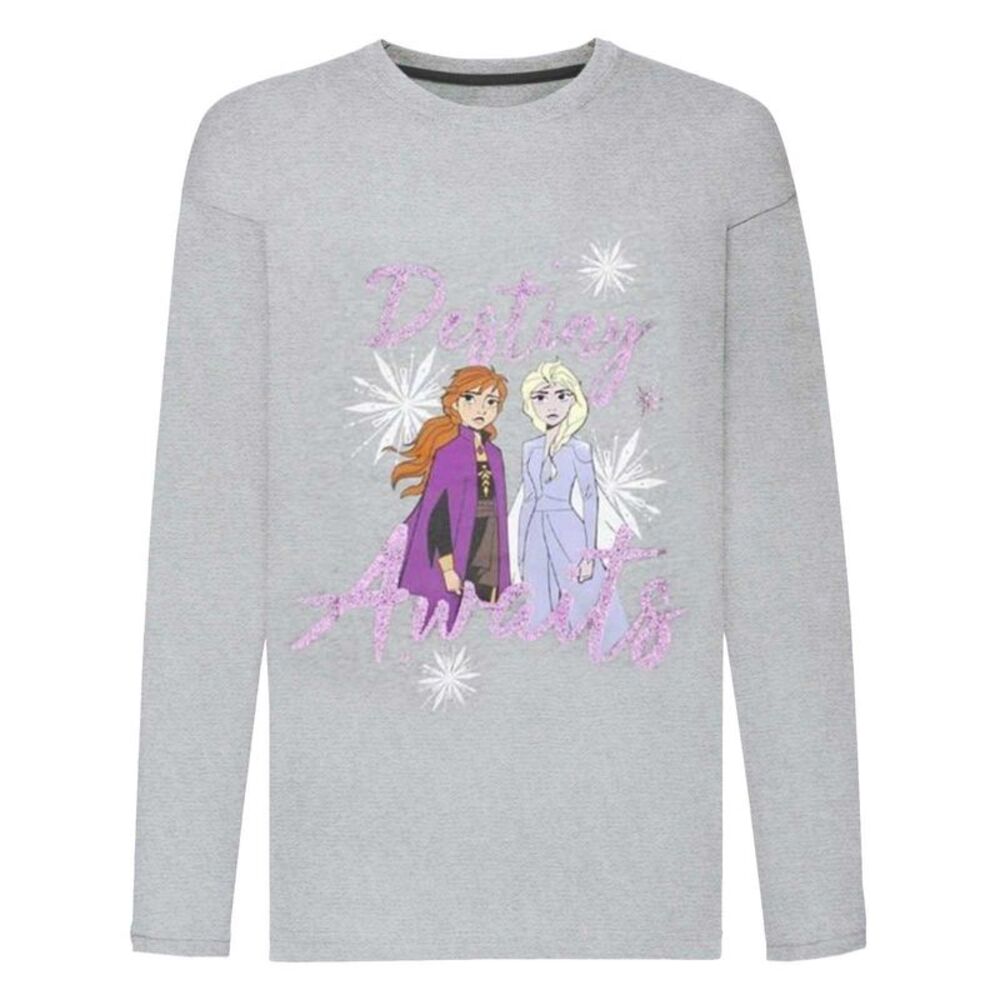 Frozen Girls Destiny Awaits Anna And Elsa Top / Gray